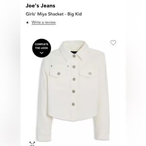 NWT Joes Miya Jean Shacket (White) Kids